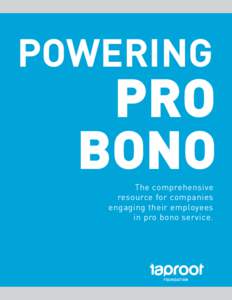 POWERING  PRO BONO The comprehensive resource for companies