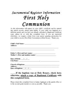 Microsoft Word - first_communion_registration_form.doc