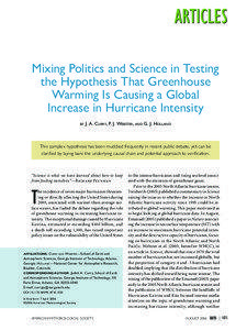 Mixing Politics and Science in Testing the Hypothesis That Greenhouse Warming Is Causing a Global