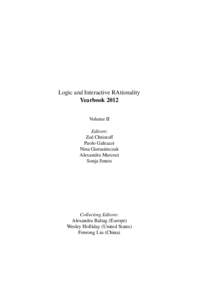 Logic and Interactive RAtionality   Yearbook 2012