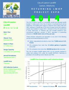 LMOP Project Expo 2014 – City of Lawton Landfill, Oklahoma