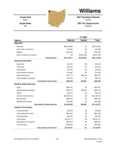 Williams County Seat 2007 Population Estimate  Bryan