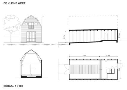 DE KLEINE WERF  SCHAAL 1 : 100 