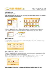 Web Motifs Tutorial The Motifs Tab Step 1: Select the motif