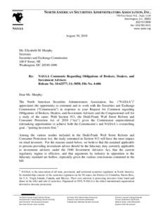Microsoft Word - NASAA Comment Letter to SEC on Section 913 Study_rsedit_final_083010.doc