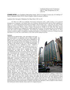 Landmarks Preservation Commission May[removed], Designation List 363 LP-2176