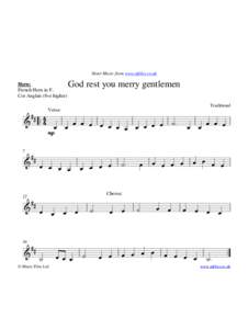 Sheet Music from www.mfiles.co.uk  Horn: French Horn in F, Cor Anglais (8ve higher)