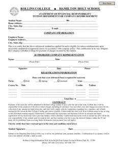 Graduate Studies Tuition Payment Deferment Form