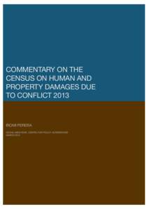 COMMENTARY ON THE CENSUS ON HUMAN AND PROPERTY DAMAGES DUE TO CONFLICTIROMI PERERA