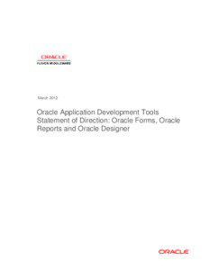 March[removed]Oracle Application Development Tools