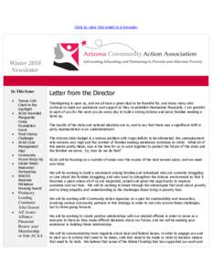 Click to view this email in a browser  Winter 2010 Newsletter  In This Issue