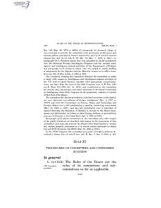 RULES OF THE HOUSE OF REPRESENTATIVES § 787 Rule XI, clause 1  Res. 165, Mar. 29, 1979, p. 6820); (3) paragraph (d) (formerly clause 4)