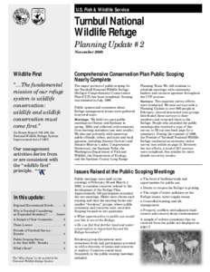 U.S. Fish & Wildlife Service  Turnbull National Wildlife Refuge Planning Update #2 November 2000