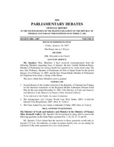 [removed], House Debates - Friday January 26, 2007