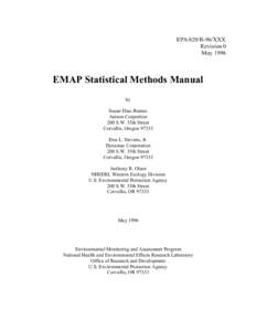 EPA/620/R-96/XXX Revision 0 May 1996 EMAP Statistical Methods Manual by