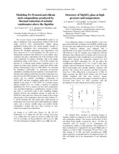 Goldschmidt Conference Abstracts[removed]Modeling Fe-Ni metal and silicate melt compositions produced by thermal reduction of nebular condensates above the liquidus