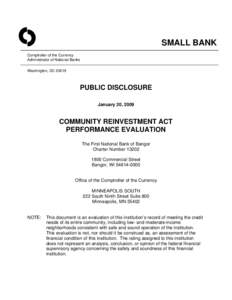 United States housing bubble / Urban economics / Urban politics in the United States / Community Reinvestment Act / Federal Deposit Insurance Corporation / Economy of the United States / United States / OneCalifornia Bank / Mortgage industry of the United States / Politics of the United States / Community development