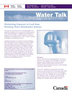 Minimizing Exposure to Lead from Drinking Water Distribution Systems
