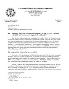 U.S. COMMODITY FUTURES TRADING COMMISSION Three Lafayette Centre 1155 21st Street, NW, Washington, DC[removed]Telephone: ([removed]Facsimile: ([removed]removed]