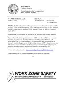 Press Release - Work Zone Safety