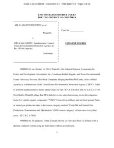 Case 1:16-cvDocument 3-1 FiledPage 1 of 10  UNITED STATES DISTRICT COURT FOR THE DISTRICT OF COLUMBIA ) )