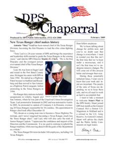 page 1  Produced by DPS Public Information, ([removed]New Texas Ranger chief makes history