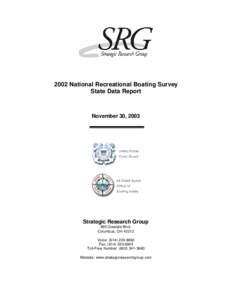 2002 National Recreational Boating Survey State Data Report November 30, 2003  Strategic Research Group