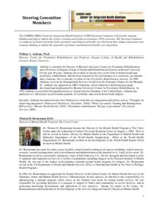 Substance Abuse and Mental Health Services Administration / Institute of Mental Health / Harold Alan Pincus / Health care provider / Mental health / Jerome Jaffe / Marc Galanter / Health / Medicine / National Institute of Mental Health