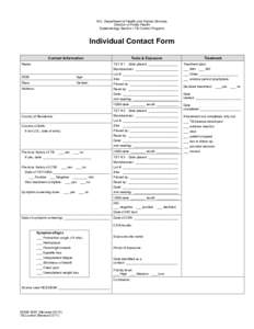 Individual Contact Form (DHHS 4097)