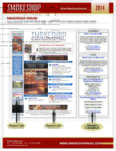 Online Advertising Ratecard THE INDUSTRY AUTHORITY ON TOBACCO RETAILINGSMOKESHOP ONLINE