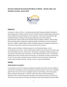 Norovirus / Viruses / Vomiting / Charitable organizations / Foodborne illness / Meals on Wheels / Neosho County /  Kansas / Food safety / Diarrhea / Medicine / Health / Biology