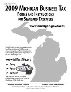 Michigan Department of Treasury[removed]Rev[removed]Michigan Business Tax Forms and Instructions for Standard Taxpayers