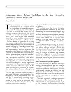 26  Mainstream Versus Reform Candidates in the New Hampshire Democratic Primary, 1968–2000 Dante J. Scala