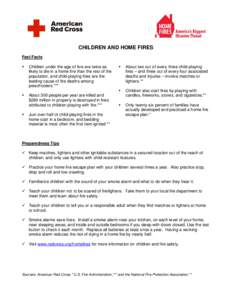 Revised Fact Sheet on the Danger of Home Fires