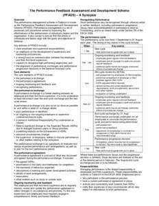 The Performance Feedback Assessment and Development Scheme (PFADS) – A Synopsis Overview The performance management scheme in Defence is known as the Performance Feedback Assessment and Development Scheme (PFADS). Perf