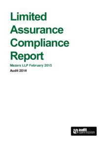 Limited Assurance Compliance Report Mazars LLP February 2015 Audit 2014