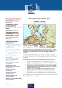 TEN-T Multi-Annual Programme  Baltic Link Gdynia-Karlskrona Member States involved:
