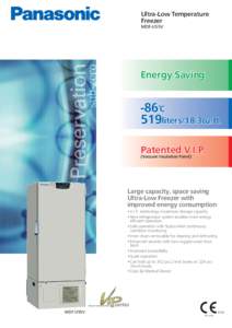 Ultra-Low Temperature Freezer MDF-U55V Energy Saving