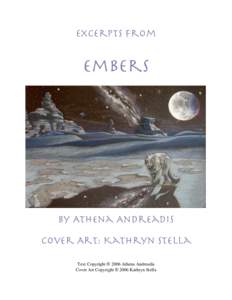 Excerpts from  Embers by Athena Andreadis Cover Art: Kathryn Stella