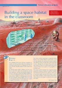 Science education projects Image courtesy of NASA Building a space habitat in the classroom