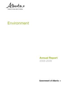 Alberta Environment Annual Report[removed]