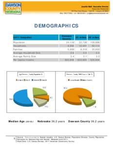 DEMOGRAPHICS Dawson County 2011 Snapshot Population