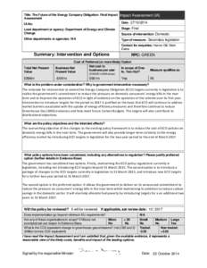 Energy policy / Climate change policy / Environment / Environmental economics / Carbon Emission Reduction Target / Energy efficiency in British housing / Industrial ecology / Energy in the United Kingdom / Efficient energy use