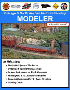Chicago & North Western Historical Society  MODELER Volume #8, Issue #2