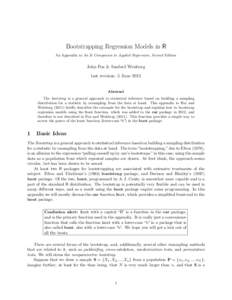 Data analysis / Resampling / Econometrics / Bootstrapping / Confidence interval / Bootstrap aggregating / Non-parametric statistics / Standard error / M-estimator / Statistics / Statistical inference / Computational statistics