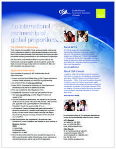 An international partnership of global proportions... The CGA/ACCA Advantage  About ACCA