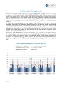 STRI Sector Brief: Air transport services This note presents the Services Trade Restrictiveness Indices (STRIs) for the 34 OECD countries and six major emerging economies (Brazil, the People’s Republic of China, India,