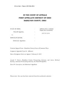[Cite as State v. Wagner, 2013-Ohio[removed]IN THE COURT OF APPEALS FIRST APPELLATE DISTRICT OF OHIO HAMILTON COUNTY, OHIO