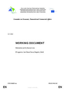 Euro-Latin American Parliamentary Assembly Assemblée Parlementaire Euro-Latino Américaine Asamblea Parlamentaria Euro-Latinoamericana Assembleia Parlamentar Euro-Latino-Americana  Committee on Economic, Financial and C
