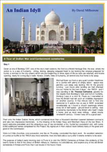 An Indian Idyll  By David Milborrow A Tour of Indian War and Cantonment cemeteries Day 1